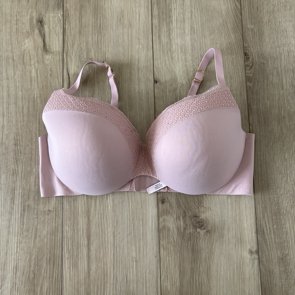 INCREDIBLE by Victoria's Secret Lined Bra Women's Size 38DD Pink Lace VS